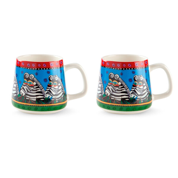 Set 2 Mug Laurel Burch Jungle Azzurro Ml.360