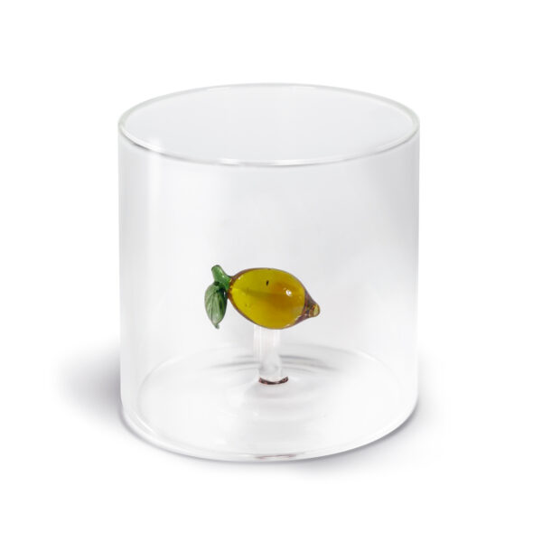 Bicchiere in vetro borosilicato Limone
