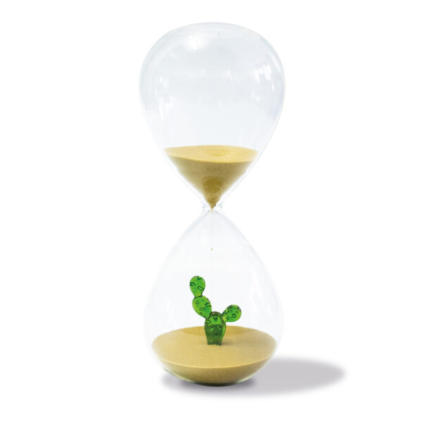 Clessidra in vetro borosilicato Cactus