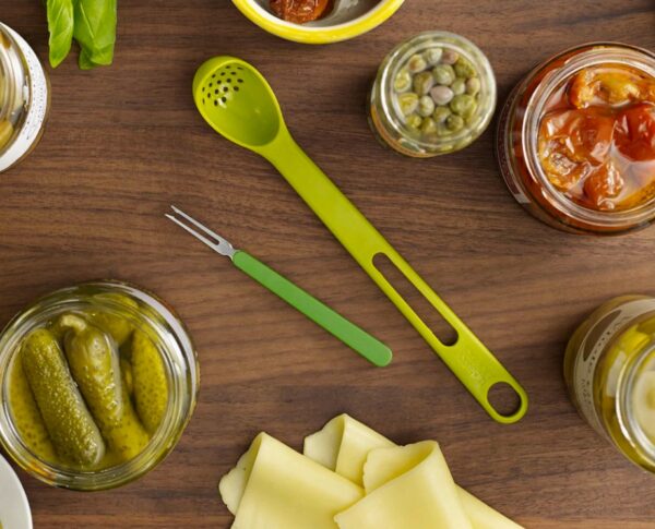 set 2 utensili antipasto verde