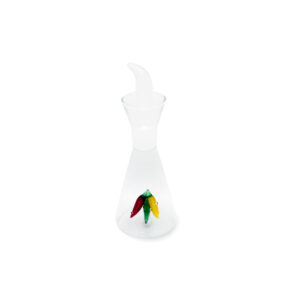 Oliera In Vetro Borosilicato Decoro Peperoncini