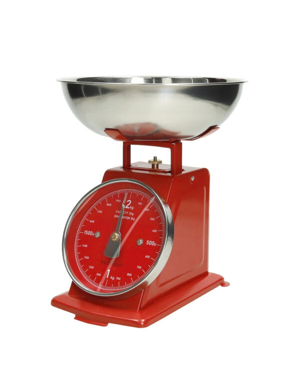 Bilancia Vintage rosso opaco inox
