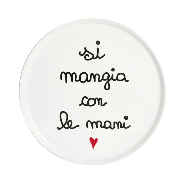 Piatto Pizza "Si mangia con le mani" - immagine 2