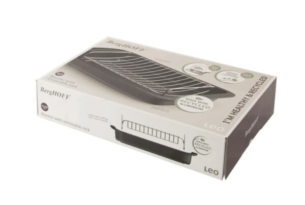 Rostiera antiaderente con griglia estraibile Graphite 42x28cm - immagine 5
