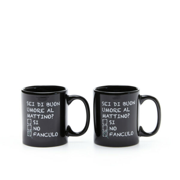 Set 2 Tazzine in ceramica "Umore" 12cl