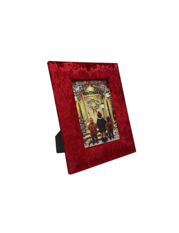 Portafoto in velluto Rosso (int.10x15) - immagine 2