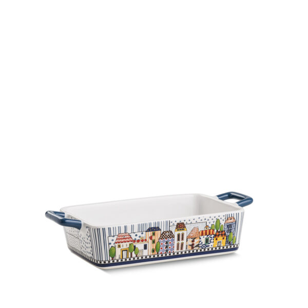 Pirofila "Paese Mio" Blu 24.5x13