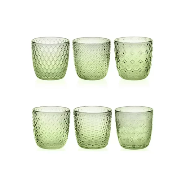 Sixties Set 6 Bicchieri Acqua Verde Acido 31cl.