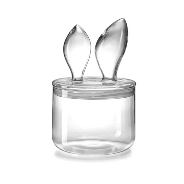 "Bunny" Contenitore in vetro borosilicato Trasparente con tappo
