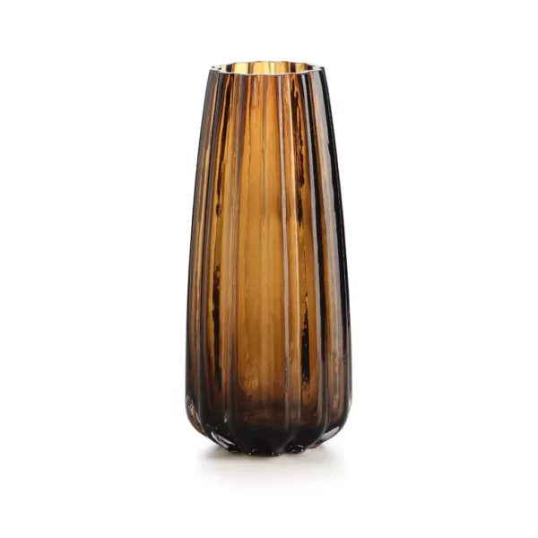 "Oyster" Vaso alto Ambra Ø12,5cm H29 cm