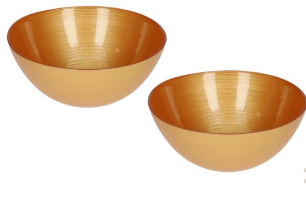 Ciotolina "ARES" ocra set 2 pz vetro D15