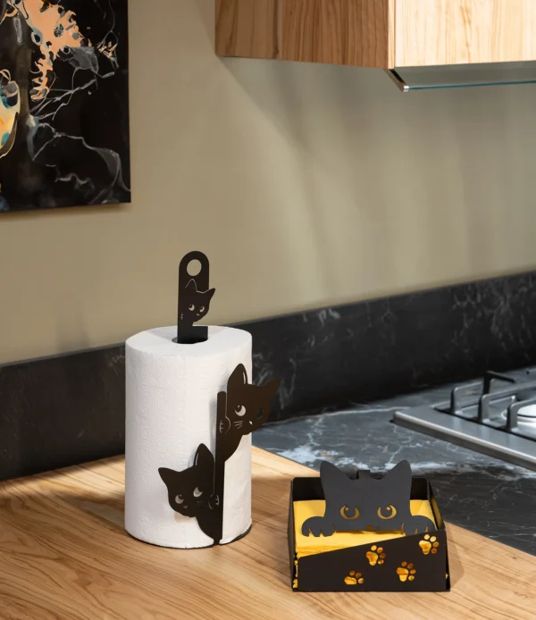 Porta rotoli da cucina Silvestro Bianco - immagine 2
