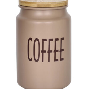 Barattolo Coffee Tortora Metal/Bamboo