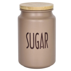 Barattolo Sugar Tortora Metal/Bamboo