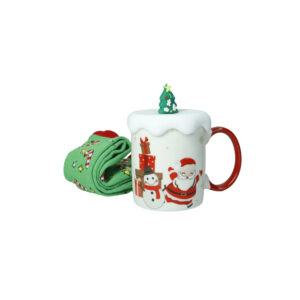 Mug New Bone China Albero Silicone c/Calzini