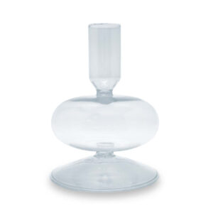 Porta candele in Vetro Borosilicato 12 cm Trasparente